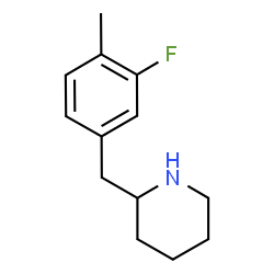 ChemSpider 2D Image | 2-(3-Fluoro-4-methylbenzyl)piperidine | C13H18FN
