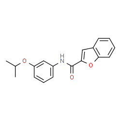 ChemSpider 2D Image | N-(3-Isopropoxyphenyl)-1-benzofuran-2-carboxamide | C18H17NO3