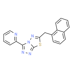 ChemSpider 2D Image | 6-(1-Naphthylmethyl)-3-(2-pyridinyl)[1,2,4]triazolo[3,4-b][1,3,4]thiadiazole | C19H13N5S
