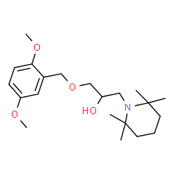 ChemSpider 2D Image | 1-[(2,5-Dimethoxybenzyl)oxy]-3-(2,2,6,6-tetramethyl-1-piperidinyl)-2-propanol | C21H35NO4