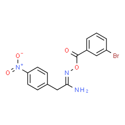 ChemSpider 2D Image | N-[(3-Bromobenzoyl)oxy]-2-(4-nitrophenyl)ethanimidamide | C15H12BrN3O4