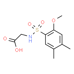 ChemSpider 2D Image | N-[(2-Methoxy-4,5-dimethylphenyl)sulfonyl]glycine | C11H15NO5S
