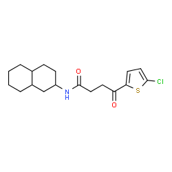 ChemSpider 2D Image | 4-(5-Chloro-2-thienyl)-N-(decahydro-2-naphthalenyl)-4-oxobutanamide | C18H24ClNO2S