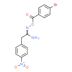 ChemSpider 2D Image | N'-[(4-Bromobenzoyl)oxy]-2-(4-nitrophenyl)ethanimidamide | C15H12BrN3O4