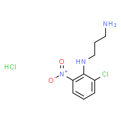 ChemSpider 2D Image | N-(2-Chloro-6-nitrophenyl)-1,3-propanediamine hydrochloride (1:1) | C9H13Cl2N3O2