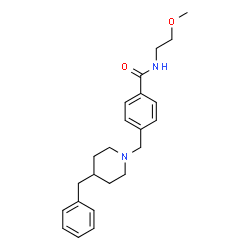ChemSpider 2D Image | 4-[(4-Benzyl-1-piperidinyl)methyl]-N-(2-methoxyethyl)benzamide | C23H30N2O2