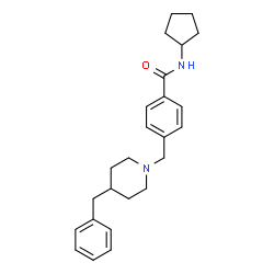 ChemSpider 2D Image | 4-[(4-Benzyl-1-piperidinyl)methyl]-N-cyclopentylbenzamide | C25H32N2O