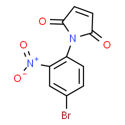 ChemSpider 2D Image | 1-(4-Bromo-2-nitrophenyl)-1H-pyrrole-2,5-dione | C10H5BrN2O4