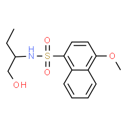 ChemSpider 2D Image | N-(1-Hydroxy-2-butanyl)-4-methoxy-1-naphthalenesulfonamide | C15H19NO4S