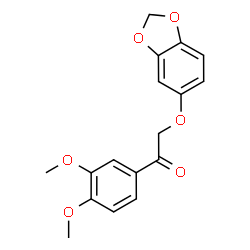 ChemSpider 2D Image | 2-(1,3-Benzodioxol-5-yloxy)-1-(3,4-dimethoxyphenyl)ethanone | C17H16O6