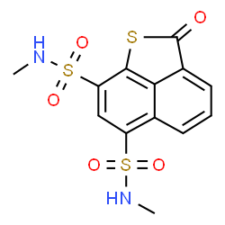 ChemSpider 2D Image | N,N'-Dimethyl-2-oxo-2H-naphtho[1,8-bc]thiophene-6,8-disulfonamide | C13H12N2O5S3