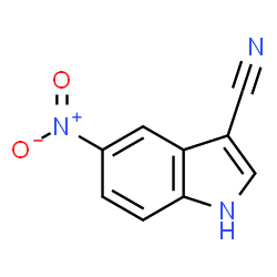 ChemSpider 2D Image | 5-Nitro-1H-indole-3-carbonitrile | C9H5N3O2
