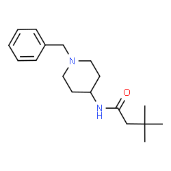 ChemSpider 2D Image | N-(1-Benzyl-4-piperidinyl)-3,3-dimethylbutanamide | C18H28N2O