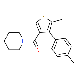 ChemSpider 2D Image | [5-Methyl-4-(4-methylphenyl)-3-thienyl](1-piperidinyl)methanone | C18H21NOS