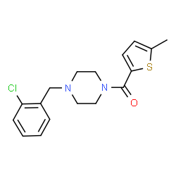 ChemSpider 2D Image | [4-(2-Chlorobenzyl)-1-piperazinyl](5-methyl-2-thienyl)methanone | C17H19ClN2OS