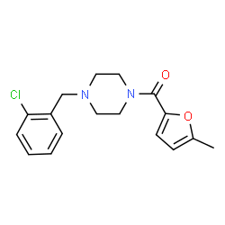 ChemSpider 2D Image | [4-(2-Chlorobenzyl)-1-piperazinyl](5-methyl-2-furyl)methanone | C17H19ClN2O2
