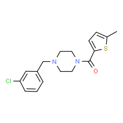 ChemSpider 2D Image | [4-(3-Chlorobenzyl)-1-piperazinyl](5-methyl-2-thienyl)methanone | C17H19ClN2OS