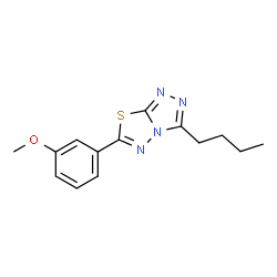ChemSpider 2D Image | 3-Butyl-6-(3-methoxyphenyl)[1,2,4]triazolo[3,4-b][1,3,4]thiadiazole | C14H16N4OS