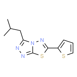 ChemSpider 2D Image | 3-Isobutyl-6-(2-thienyl)[1,2,4]triazolo[3,4-b][1,3,4]thiadiazole | C11H12N4S2