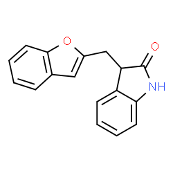 ChemSpider 2D Image | 3-(1-Benzofuran-2-ylmethyl)-1,3-dihydro-2H-indol-2-one | C17H13NO2