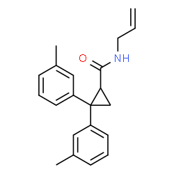 ChemSpider 2D Image | N-Allyl-2,2-bis(3-methylphenyl)cyclopropanecarboxamide | C21H23NO