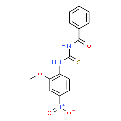 ChemSpider 2D Image | N-[(2-Methoxy-4-nitrophenyl)carbamothioyl]benzamide | C15H13N3O4S