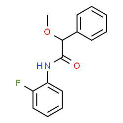 ChemSpider 2D Image | N-(2-Fluorophenyl)-2-methoxy-2-phenylacetamide | C15H14FNO2
