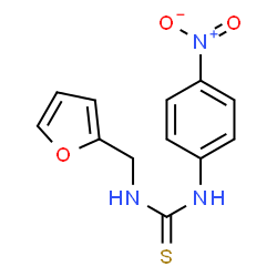 ChemSpider 2D Image | 1-(2-Furylmethyl)-3-(4-nitrophenyl)thiourea | C12H11N3O3S
