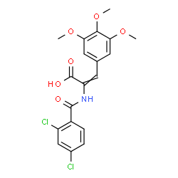 ChemSpider 2D Image | 2-[(2,4-Dichlorobenzoyl)amino]-3-(3,4,5-trimethoxyphenyl)acrylic acid | C19H17Cl2NO6