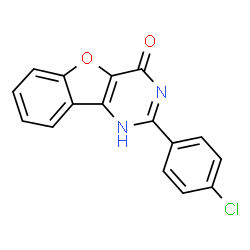 ChemSpider 2D Image | 2-(4-Chlorophenyl)[1]benzofuro[3,2-d]pyrimidin-4(1H)-one | C16H9ClN2O2