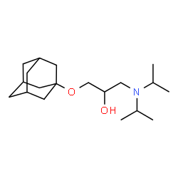 ChemSpider 2D Image | 1-(Adamantan-1-yloxy)-3-(diisopropylamino)-2-propanol | C19H35NO2