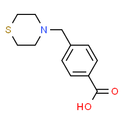 ChemSpider 2D Image | 4-(4-Thiomorpholinylmethyl)benzoic acid | C12H15NO2S