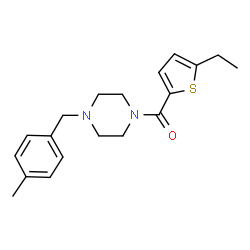 ChemSpider 2D Image | (5-Ethyl-2-thienyl)[4-(4-methylbenzyl)-1-piperazinyl]methanone | C19H24N2OS