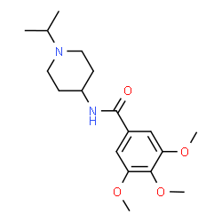 ChemSpider 2D Image | N-(1-Isopropyl-4-piperidinyl)-3,4,5-trimethoxybenzamide | C18H28N2O4
