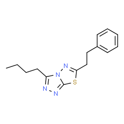 ChemSpider 2D Image | 3-Butyl-6-(2-phenylethyl)[1,2,4]triazolo[3,4-b][1,3,4]thiadiazole | C15H18N4S