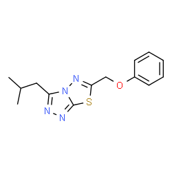 ChemSpider 2D Image | 3-Isobutyl-6-(phenoxymethyl)[1,2,4]triazolo[3,4-b][1,3,4]thiadiazole | C14H16N4OS