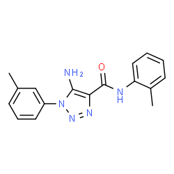 ChemSpider 2D Image | 5-Amino-N-(2-methylphenyl)-1-(3-methylphenyl)-1H-1,2,3-triazole-4-carboxamide | C17H17N5O