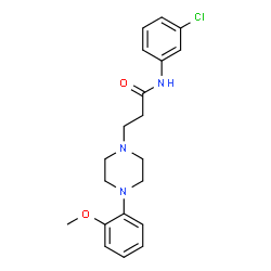 ChemSpider 2D Image | N-(3-Chlorophenyl)-3-[4-(2-methoxyphenyl)-1-piperazinyl]propanamide | C20H24ClN3O2