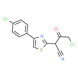 ChemSpider 2D Image | 4-Chloro-2-[4-(4-chlorophenyl)-1,3-thiazol-2-yl]-3-oxobutanenitrile | C13H8Cl2N2OS