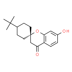 ChemSpider 2D Image | 7-Hydroxy-4'-(2-methyl-2-propanyl)spiro[chromene-2,1'-cyclohexan]-4(3H)-one | C18H24O3