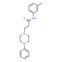 ChemSpider 2D Image | N-(3-Methylphenyl)-3-(4-phenyl-1-piperazinyl)propanamide | C20H25N3O
