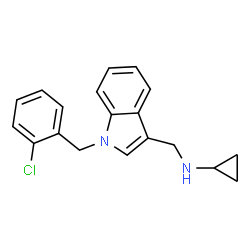 ChemSpider 2D Image | N-{[1-(2-Chlorobenzyl)-1H-indol-3-yl]methyl}cyclopropanamine | C19H19ClN2
