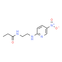 ChemSpider 2D Image | N-{2-[(5-Nitro-2-pyridinyl)amino]ethyl}propanamide | C10H14N4O3