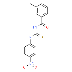 ChemSpider 2D Image | 3-Methyl-N-[(4-nitrophenyl)carbamothioyl]benzamide | C15H13N3O3S
