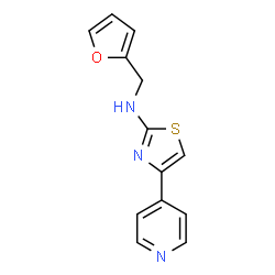 ChemSpider 2D Image | N-(2-Furylmethyl)-4-(4-pyridinyl)-1,3-thiazol-2-amine | C13H11N3OS