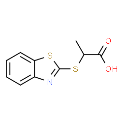 ChemSpider 2D Image | 2-(Benzothiazol-2-ylsulfanyl)-propionic acid | C10H9NO2S2