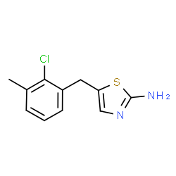 ChemSpider 2D Image | 5-(2-Chloro-3-methylbenzyl)-1,3-thiazol-2-amine | C11H11ClN2S