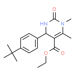 ChemSpider 2D Image | ethyl 4-(4-(tert-butyl)phenyl)-1,6-dimethyl-2-oxo-1,2,3,4-tetrahydropyrimidine-5-carboxylate | C19H26N2O3
