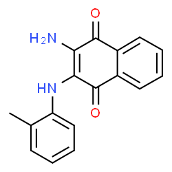 ChemSpider 2D Image | 2-Amino-3-[(2-methylphenyl)amino]-1,4-naphthoquinone | C17H14N2O2