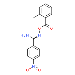 ChemSpider 2D Image | N'-[(2-Methylbenzoyl)oxy]-4-nitrobenzenecarboximidamide | C15H13N3O4